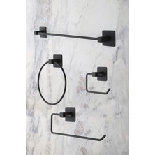 Özbience Kare Yapışkanlı Uzun Rulo Havluluk, Siyah, Modern ve Pratik Tasarım