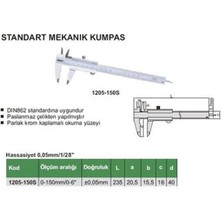 Pratik ve Hassas Standart Mekanik Kumpas 1205-150, Ölçüm Aracı