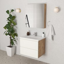 Teta Home Granada 65 cm Mdf Gövde Membran Kapak Banyo Dolabı Seti