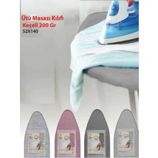 Özbience Renkli Keçeli Ütü Masası Örtüsü, 52X140 Cm, Lastikli, 1 Paket