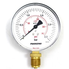 0-2.5 Bar 100 mm Gliserinli Manometre G 1/2 Inç, Hassas Ölçüm Sağlar