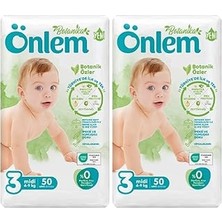 Tuncel Store Önlem Botanika Bebek Bezi Ikili Midi 50 Adet