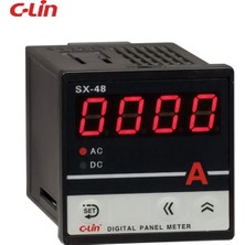 Dijital Akım-Gerilim-Frekans Ölçer, Panel Tipi, Ac 220V, 5A