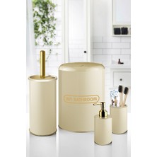 Özbience Modern 4 Parça Metal Banyo Seti, Şık ve Zarif Tasarım