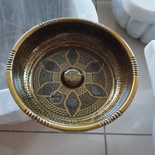 Özbience Antik Osmanlı Hamam Tası, Pirinç Kaplama, Şık ve Zarif Tasarım