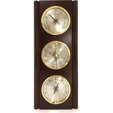 Doğal Ahşap Analog Hava Istasyonu, Sıcaklık, Nem ve Basınç Ölçer