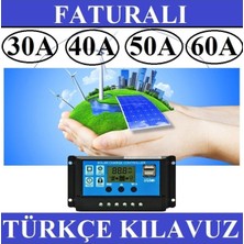 30A Güneş Paneli Akü Şarj Kontrol Cihazı 12V-24V, Güç ve Verimlilik