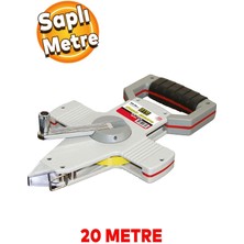 Uzun Ömürlü Çelik Şerit Metre, 20 Metre, Dayanıklı ve Hassas Ölçüm