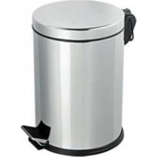Uğur Paslanmaz Çelik Pedallı Çöp Kutusu 3 Litre, Ofis ve Mutfak Için
