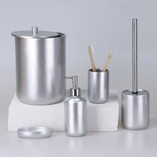Özbience Şık ve Kullanışlı Banyo Seti, Gümüş Renk, 130G, 15 Parça