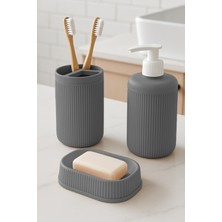 Özbience Pratik ve Şık 3'lü Banyo Seti, Ev Dekorasyonu ve Temizlik Için