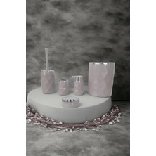 Özbience Şık Prizma Krom Kaplı 5'li Banyo Takımı, Zarif ve Dayanıklı Tasarım