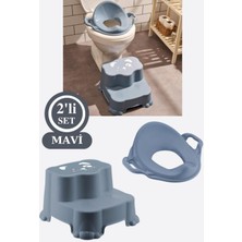 Özbience Çiftli Çocuk Tuvalet ve Tabure Seti, Onikiden Klozet Adaptörü ile