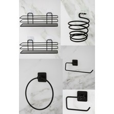 Özbience Ikili Banyo Rafı Daire Havluluk ve Tuvalet Kağıtlığı Seti