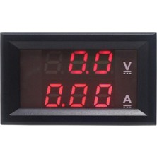 Serenity Haven Dc 100V 10A Panel Tipi Voltmetre Ampermetre Hassas Ölçüm Cihazı Mercan Renk