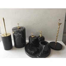 Özbience Şık ve Modern Mermer Görünümlü Banyo Seti, Set Halinde Satış