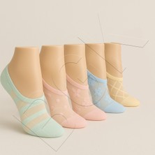 Bgk Kadın Renkli Tül Çorap 5 Çift 36-41 Beden, Narin ve Esnek