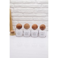 Özbience 4’lü Top Kapaklı Pamuk Seti, Kulak Pamuğu, Makyaj Pamuğu ve Diş Ipi Kavanozu