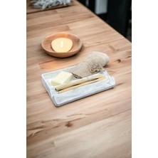 Özbience Mermer Desenli Çok Amaçlı Beton Banyo ve Ofis Düzenleyici