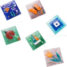 Özbience 3 Adet Dekoratif Cam Gider Kapağı Banyo Süsü Seti