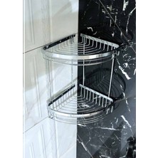 Özbience Paslanmaz Pirinç Banyo Şampuanlık Ikili Set, Şık ve Dayanıklı Tasarım