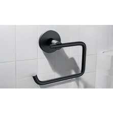 Özbience Modern Siyah Paslanmaz Duvara Monte Wc Kağıtlık, Şık ve Dayanıklı