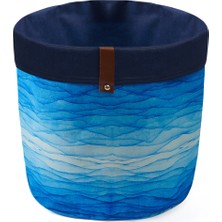 Özbience Mavi Çok Amaçlı Organizer Sepet 28X25 Cm, Pratik ve Şık Depolama