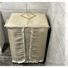 Özbience Şık ve Parlak Simli Çamaşır Makinesi Örtüsü, Koruma ve Dekor Sağlar