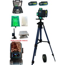 Otomatik Hizalama 16 Köşe Yeşil Lazer Çizgi, Dokunmatik Terazi ve Çantalı Tripod
