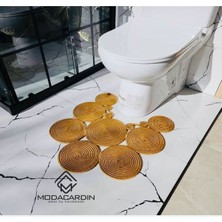 Özbience Şık ve Doğal Hasır Jüt Klozet Önü Paspası, Modern Tasarım