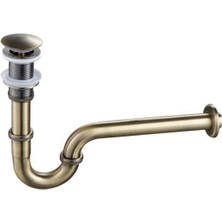 Özbience S Tipi Paslanmaz Lavabo Sifonu, Kolay Temizleme ve Dayanıklı Tasarım