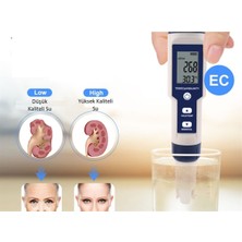 Çok Fonksiyonlu Dijital Test Cihazı, Ph, Tds, Ec, Tuz, Sıcaklık, Işıklı
