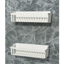 Özbience Çiftli Çok Amaçlı Yapışkanlı Raflar, Banyo ve Mutfak Düzenleyici