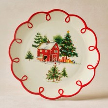 Karaca New Year Yılbaşı Cottage Servis Tabağı 25 cm