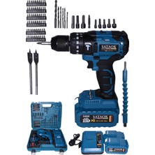 36V 5AH Şarjlı Darbeli Matkap ve Vidalama Seti, 84 Parça