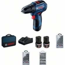 Bosch Akülü Delme Vidalama Seti 39 Parça, Güçlü ve Çok Amaçlı Çalışma Seti