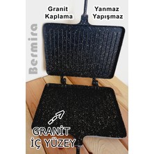 Özbience Alüminyum Döküm Tost Makinası, Granit Iç Yüzey, 24X18 cm