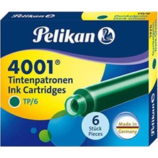 Pelikan 4001 Dolma Kalem Kartuşu Yeşil 6'lı