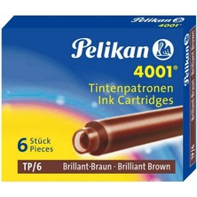 Pelikan 4001 Dolma Kalem Kartuşu Kahverengi 6'lı