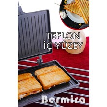 Özbience Alüminyum Döküm Teflon Tost Makinesi 24X18 Cm, Ocak Üstü El Tostu