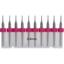 Tungsten Karbür Pcb Kesme Cnc Freze Ahşap Işleme 0.8mm 10 Adet