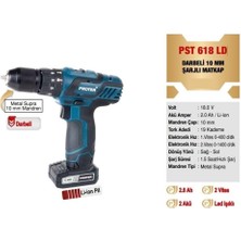 Şarjlı Akülü Matkap Pst 618 Ld 18V, Kablosuz, 2 Yıl Garanti