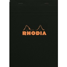 Rhodia Basic Üstten Zımbalı Bloknot A5 Kareli Siyah