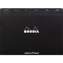 Rhodia Basic Üstten Zımbalı Bloknot A3+ Noktalı Siyah