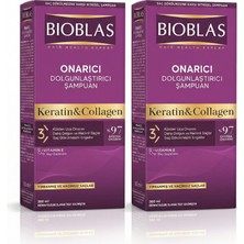 Bioblas Keratin & Kolajen Onarıcı Dolgunlaştırıcı Şampuan 360 ml - (2 Adet)