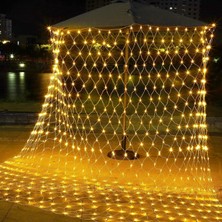 CoverZone 2x2 Metre 144 LED Ağ Perde Işık – Sıcak Beyaz Dekoratif LED Aydınlatma, Fişli Yılbaşı, Parti, Balkon ve Oda Süsleme Işıkları