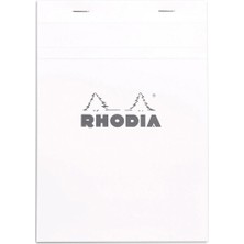 Rhodia Basic Üstten Zımbalı Bloknot A6 Kareli Beyaz