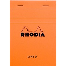 Rhodia Basic Üstten Zımbalı Bloknot A6 Çizgili Turuncu