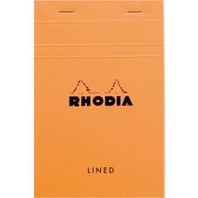 Rhodia Basic Üstten Zımbalı Bloknot 11x17 Çizgili Turuncu