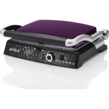 Arnica Prizmatik Granit Izgaralı Tost Makinesi Mor GH26253